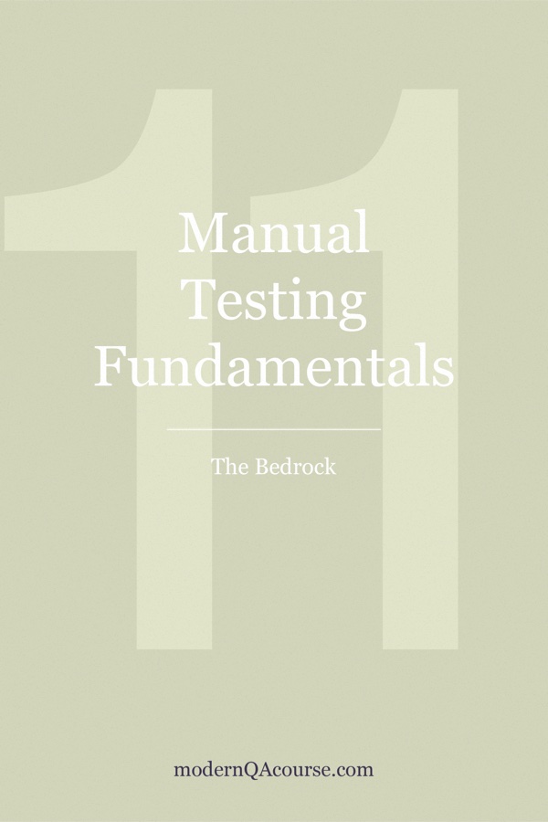 Cover of Manual Testing Fundamentals: The Bedrock